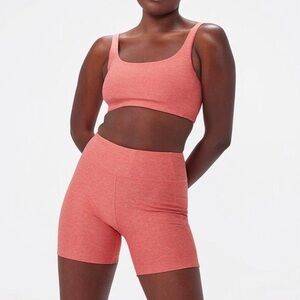 Outdoor Voices Coral Shorts and Sports bra Activewear set